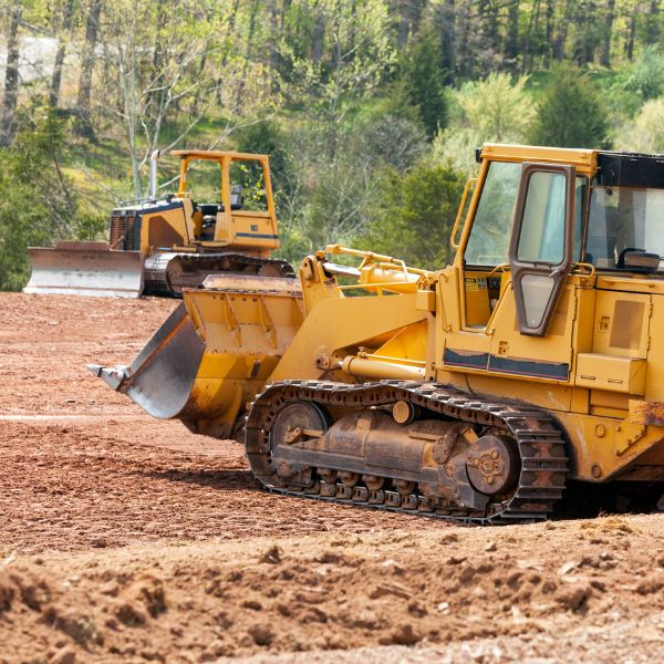 Rural Property Services NSW preparing a rural site for building construction.